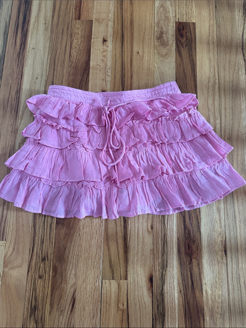Love Tree Light Pink Layered Ruffle Mini Skirt